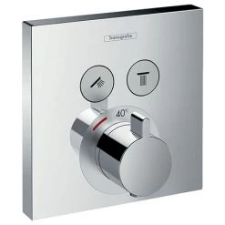 Hansgrohe ShowerSelect Thermostatic Mixer for Concealed Installation for 2 Outlets - Chrome - 15763000
