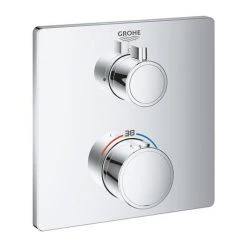 Grohe Grohtherm 1-Outlet Thermostatic Shower Mixer Trim with Shut-Off Valve - 24078000 -Concealed Shower Valves Sales 24078000 D3 460
