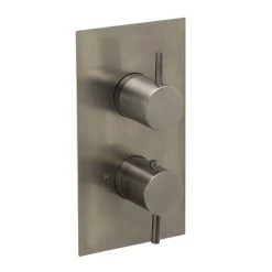 JTP Vos Brushed Black Single Outlet Thermostatic Concealed Shower Valve
