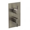 JTP Vos Brushed Black Twin Outlet Thermostatic Concealed Shower Valve