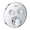 Grohe Grohtherm SmartControl Thermostat Round 2 Outlet Concealed Mixer Trim - 29119000