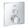 Grohe Grohtherm SmartControl Thermostat Square 1 Outlet Concealed Mixer Trim - 29123000