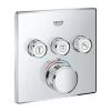 Grohe Grohtherm SmartControl Thermostat Square 3 Outlet Concealed Mixer Trim - 29126000