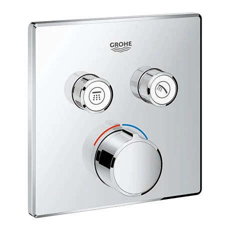 Grohe SmartControl Square 2 Outlet Concealed Mixer Trim - 29148000 1 Grohe SmartControl Square 2 Outlet Concealed Mixer Trim - 29148000