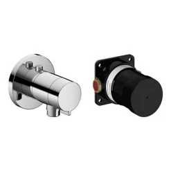 Keuco Ixmo Solo Round Thermostatic Shower Mixer Valve - Chrome -Concealed Shower Valves Sales 59554010021 D4 460