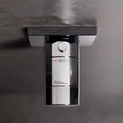 Keuco Ixmo Solo Square Thermostatic Shower Mixer Valve - Chrome -Concealed Shower Valves Sales 59554010022 D2 460