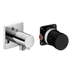 Keuco Ixmo Solo Square Thermostatic Shower Mixer Valve - Chrome -Concealed Shower Valves Sales 59554010022 D4 460