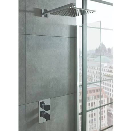 JTP Axel Single Outlet Thermostatic Concealed Shower Valve with Matt Black Handles 3 JTP Axel Single Outlet Thermostatic Concealed Shower Valve with Matt Black Handles - Image 3