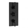 Hudson Reed Tec Pura Plus Triple Concealed Thermostatic Shower Valve - Matt Black - A4003