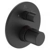 Ideal Standard Silk Black Ceratherm T100 Built-In Thermostatic 2 Outlet Bath Shower Mixer