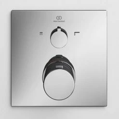 Ideal Standard Ceratherm C100 Chrome Built-In Thermostatic 1 Outlet Square Shower Mixer + Easybox 7 Ideal Standard Ceratherm C100 Chrome Built-In Thermostatic 1 Outlet Square Shower Mixer + Easybox -Concealed Shower Valves Sales A6956AA A1000NU D3 460