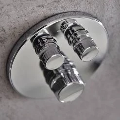 Ideal Standard Ceratherm Navigo Chrome Built-In Thermostatic 2 Outlet Round Shower Mixer + Easybox -Concealed Shower Valves Sales A7296AA A1000NU D2 460