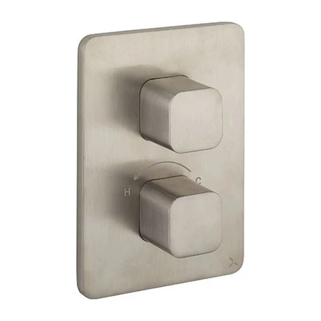 Crosswater - Atoll/Glide II/Marvel Crossbox 2 Outlet Trim & Levers - Brushed Stainless Steel 1 Crosswater - Atoll/Glide II/Marvel Crossbox 2 Outlet Trim & Levers - Brushed Stainless Steel