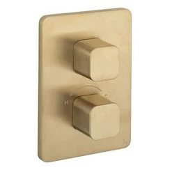 Crosswater - Atoll/Glide II/Marvel Crossbox 3 Outlet Trim & Levers - Brushed Brass