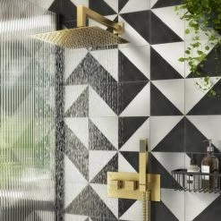 Arezzo Brushed Brass Square Concealed Thermostatic 2-Way Shower Valve with Handset -Concealed Shower Valves Sales AZ51VHBB detail02 460