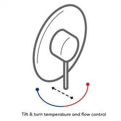 Arezzo Brushed Brass Round Concealed Manual Shower Valve -Concealed Shower Valves Sales AZBBMSV N d3 460