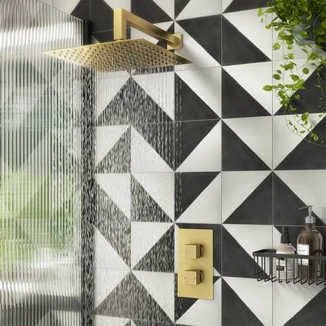 Arezzo Brushed Brass Square Modern Twin Concealed Shower Valve 5 Arezzo Brushed Brass Square Modern Twin Concealed Shower Valve - Image 5