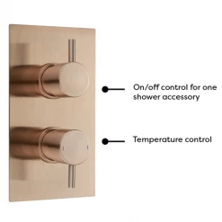 Arezzo Rose Gold Round Modern Twin Concealed Shower Valve -Concealed Shower Valves Sales AZRGSV nw d1 460