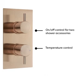 Arezzo Rose Gold Round Modern Twin Concealed Shower Valve with Diverter 9 Arezzo Rose Gold Round Modern Twin Concealed Shower Valve with Diverter -Concealed Shower Valves Sales AZRGSVD new d3 460