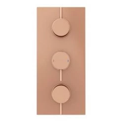 Arezzo Rose Gold Round Modern Triple Concealed Shower Valve -Concealed Shower Valves Sales AZRGTSV n d3 460