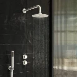 Arezzo Matt White Concealed Individual Diverter + Thermostatic Control Shower Valve 6 Arezzo Matt White Concealed Individual Diverter + Thermostatic Control Shower Valve -Concealed Shower Valves Sales AZWRDSV4 d3 460