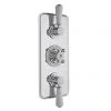 Bayswater White Triple Concealed Thermostatic Shower Valve with Diverter