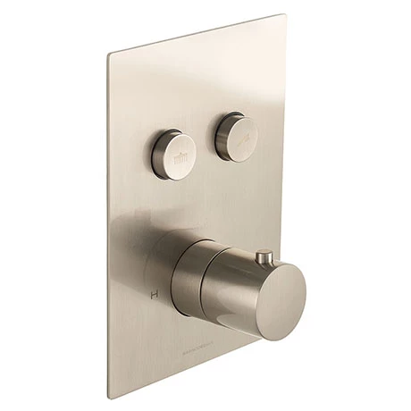 BagnoDesign M-Line Diffusion Brushed Nickel 2 Outlet Thermostatic Shower Valve 1 BagnoDesign M-Line Diffusion Brushed Nickel 2 Outlet Thermostatic Shower Valve