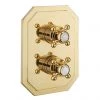 Crosswater Belgravia Unlacquered Brass Crossbox 1 Outlet Trim Set