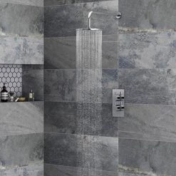 Cruze Twin Round Concealed Shower Valve - Chrome -Concealed Shower Valves Sales CRSVC01 d4 460