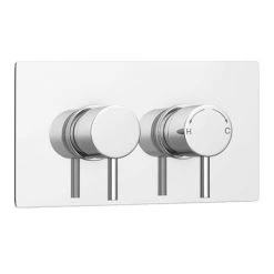 Cruze Twin Round Concealed Shower Valve with Diverter - Chrome -Concealed Shower Valves Sales CRSVC01D d6 460