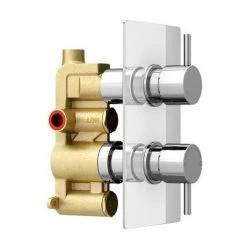 Cruze Twin Round Concealed Shower Valve - Chrome -Concealed Shower Valves Sales CRSVC01 n d2 460