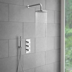 Cruze Triple Round Concealed Thermostatic Shower Valve - Chrome -Concealed Shower Valves Sales CVT002 n d5 460