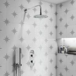 Cruze Chrome Round Twin Concealed Shower Valve w. Diverter + Oval Backplate 5 Cruze Chrome Round Twin Concealed Shower Valve w. Diverter + Oval Backplate -Concealed Shower Valves Sales CZCHSVDR d2 460