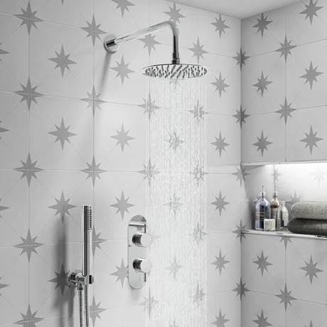 Cruze Chrome Round Twin Concealed Shower Valve w. Diverter + Oval Backplate 3 Cruze Chrome Round Twin Concealed Shower Valve w. Diverter + Oval Backplate - Image 3