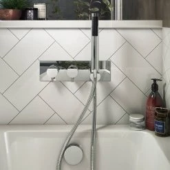 Cruze Round Wall Mounted Thermostatic Shower Valve with Handset -Concealed Shower Valves Sales CZSVH n d3 460