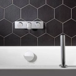 Crosswater - Dial Pier 2 Control Bath Valve with Handset and Bath Filler Waste -Concealed Shower Valves Sales DIAL PIER 7 D1 460