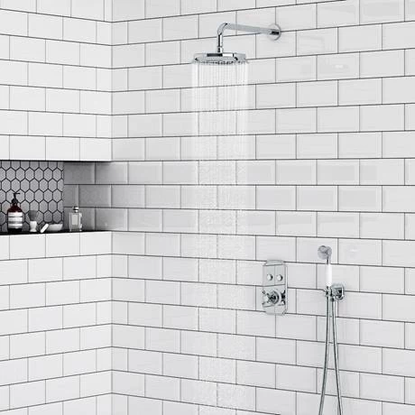 Chatsworth 1928 Traditional Two Outlet Push-Button Shower Valve 2 Chatsworth 1928 Traditional Two Outlet Push-Button Shower Valve - Image 2