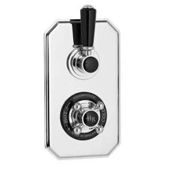 Hudson Reed Topaz Black Twin Concealed Thermostatic Shower Valve - BTSVT002