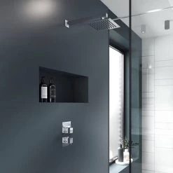 Nuie Series L Twin Concealed Thermostatic Shower Valve - Chrome - JTY301 -Concealed Shower Valves Sales JTY301 d1 460