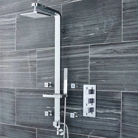 Nuie Square Triple Concealed Thermostatic Shower Valve with Diverter - JTY311 3 Nuie Square Triple Concealed Thermostatic Shower Valve with Diverter - JTY311 - Image 3