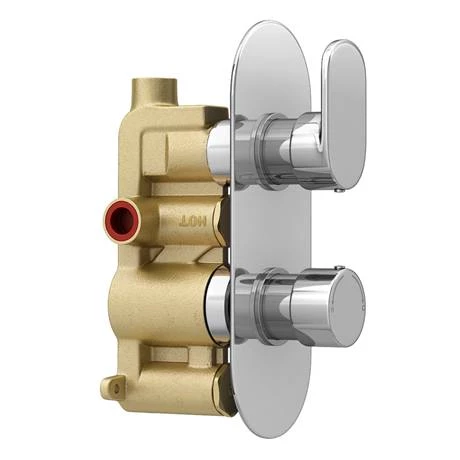 Bosa Modern Twin Concealed Thermostatic Shower Valve 5 Bosa Modern Twin Concealed Thermostatic Shower Valve - Image 5