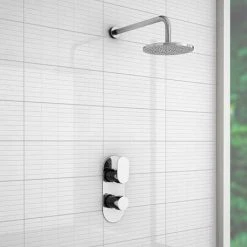 Bosa Modern Twin Concealed Thermostatic Shower Valve 8 Bosa Modern Twin Concealed Thermostatic Shower Valve -Concealed Shower Valves Sales LSV91 detail2 460