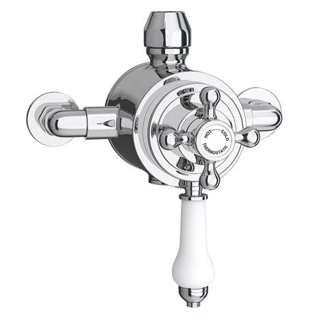 Lancaster Traditional Round Concealed Dual Thermostatic Shower Valve 2 Lancaster Traditional Round Concealed Dual Thermostatic Shower Valve - Image 2