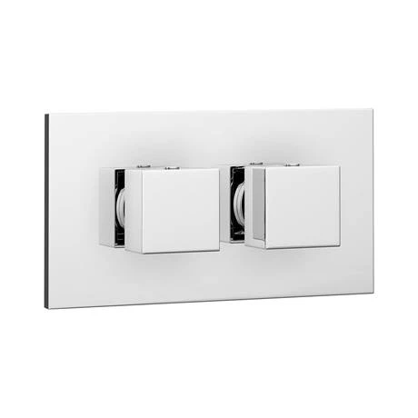 Milan Square Thermostatic 3 Way Concealed Shower Valve with Diverter - Chrome 3 Milan Square Thermostatic 3 Way Concealed Shower Valve with Diverter - Chrome - Image 3