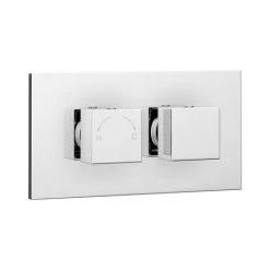 Milan Twin Square Concealed Shower Valve with Diverter - Chrome -Concealed Shower Valves Sales MISVC01D n d2 460