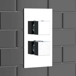 Milan Modern Square Concealed Twin Shower Valve - Chrome -Concealed Shower Valves Sales MISVC01 nw d2 460