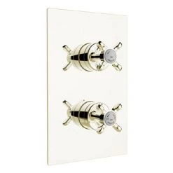 Bristan - 1901 Thermostatic Recessed Dual Control Shower Valve - Gold - N2-SHCVO-G