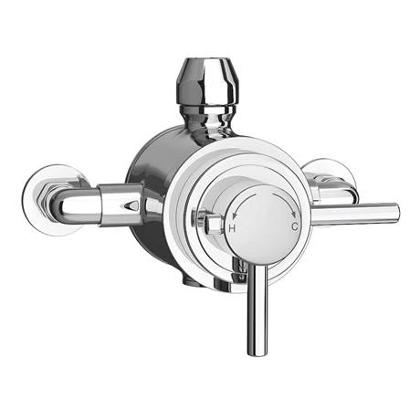 Orion Square Dual Concealed Thermostatic Shower Valve - Chrome 2 Orion Square Dual Concealed Thermostatic Shower Valve - Chrome - Image 2