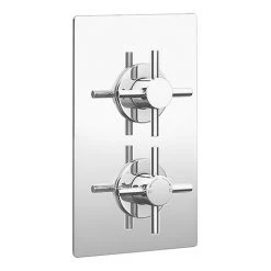 Pablo Twin Crosshead Concealed Shower Valve - Chrome