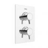 Bristan - Prism Thermostatic Recessed Dual Control Shower Valve with Integral Diverter - PM2-SHCDIV-C